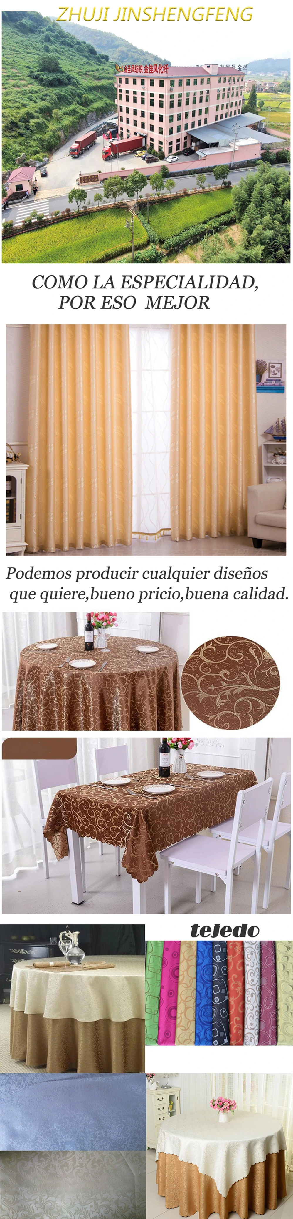 Flame-Retardant Linen Look Upholstery Blackout Curtain Fabric with PU Coating Waterproof