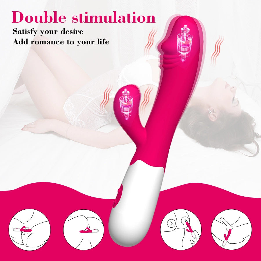 USA Warehouse Hot Sell Realistic Rabbit Vibrator 30 Speeds Mode Sex Toy Dildo Clits Nipple Pussy Stimulator for Women Vibrator Adult Products